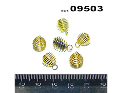 Спираль-ловушка арт.09503: цвет "золото" - 0,5г - ф 9мм