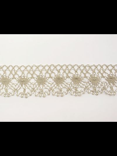 Арт. TBY 5814, KRUZHEVO 45 мм. Вязаная, ажурная тесьма