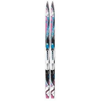 Лыжи беговые для девочек FISCHER SNOWSTAR PINK с креплением