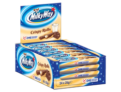 Шоколадные палочки Milky Way Crispy Rolls 25гр