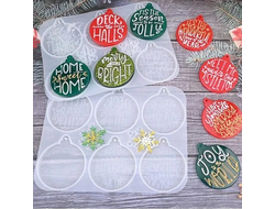 Молд силиконовый Елочные шары, 6 ячеек