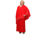 Нарядное длинное платье с легкой накидкой Арт. 2308 (Цвет красный)  Размеры 58-84