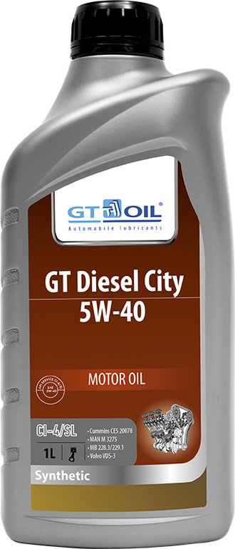 МАСЛО МОТОРНОЕ GT OIL DIESEL CITY 5W-40 1л