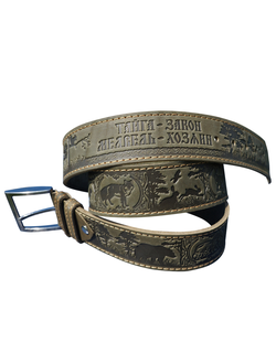 Ремень "Тайга—закон, медведь—хозяин"