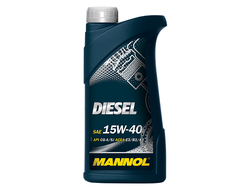 08011 Масло моторное MANNOL Diesel SAE 15W40 минеральное, 1 л.