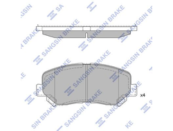 Колодки тормозные передние SANGSIN BRAKE SP1671 MAZDA CX5 12-