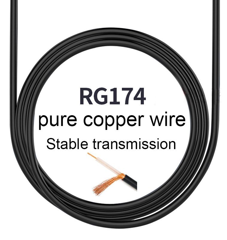 Тип кабеля : RG174 (диаметр провода 3 мм)