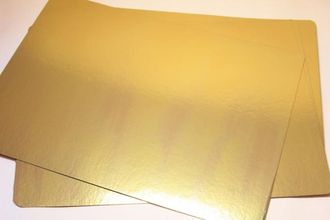 Подложка прямоугольная 30*40 см золото односторонняя (толщина 0,8 мм)