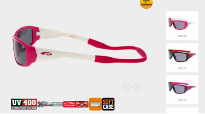 Детские солнцезащитные очки Goggle Jungle E962-4 розовые поляризационные