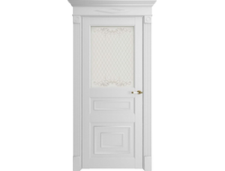 Межкомнатная дверь "FLORENCE 62001" серена белая (стекло)