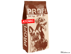 PREMIL PROFI lain  ATOMIC (ПРЕМИЛ ПРОФИ лайн АТОМИК )  корм для взрослых  очень активных собак и для рабочих собак с большими физическими нагрузками, всех пород и величины 18 кг.
