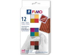 набор Fimo Leather Effect, 12 цветов по 25 грамм