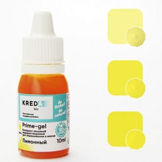 Краситель водорастворимый KREDA, Prime-gel 10 г, Лимонный