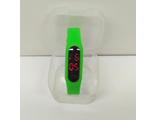 Часы наручные электронные силиконовый браслет, зеленые (гарантия 14 дней)