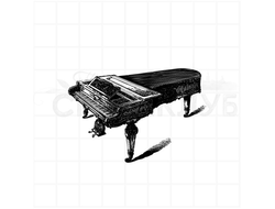 Штамп для скрапбукинга музыкальный инструмент рояль