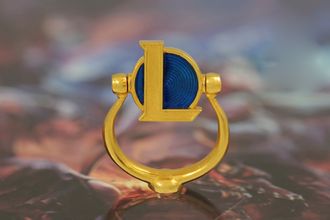 Кольцо Logo League of Legends Серебро, позолота.