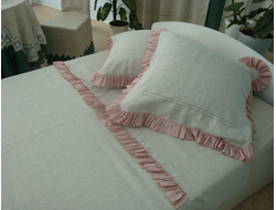 Комплект льняного постельного белья "Романс" полутораспальный