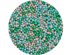 Посыпка сахарная «Шарики перламутровые голубые/зеленые/розовые» 2 мм, 50 г