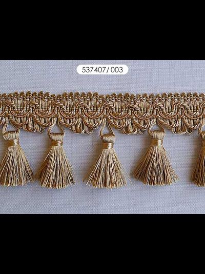 Арт.537407 . Бахрома, украшенная кистями и сутажем, 9 см