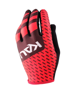 Перчатки велосипедные KALI Mission ультралегкие, Slip-ON бесшовный крой, совместимы с тачскрином, чёрно-красный