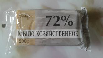 Мыло хозяйственное 72% в обертке "флоупак" Romax, 300 гр