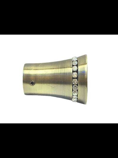 "Визирь", наконечник для металлических карнизов со стразами. 19 мм