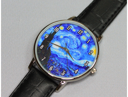 Часы наручные  "Звёздная Ночь" по мотивам картины Ван Гога