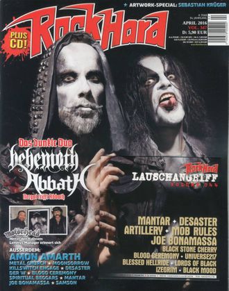 ROCK HARD Magazine April 2016 Behemoth, Abbath Cover ИНОСТРАННЫЕ МУЗЫКАЛЬНЫЕ ЖУРНАЛЫ