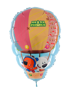 Фольгированный шар с гелием "Ми-ми-мишки на воздушном шаре"66*43