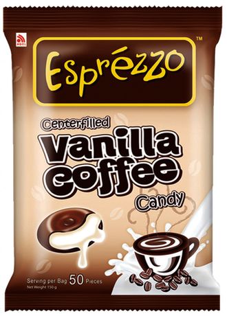Кофейные леденцы с ванильной начинкой ESPREZZO VANILLA COFFEE CANDY, 125 гр