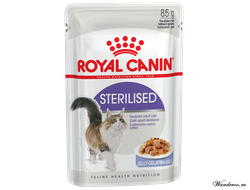 Влажный корм для стерилизованных кошек в желе (Пауч в желе для стерилизованных кошек старше 1 года) Роял Канин Стерилайз Royal Canin Sterilised Jelly пауч по 0,085 кг