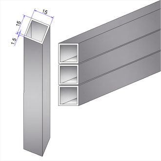 Труба профильная квадратная 15х15