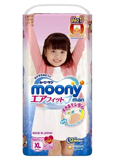 Трусики Moony (Муни). Размер XL38 (12-22 кг) для девочки