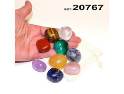 Чакровый набор натуральных камней арт.20767: ~198гр - 9шт.