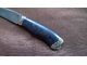 Нож Ларго из кованой ХВ5 с рукоятью стабилизированного дерева с мельхиором