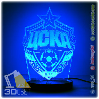 svetilnik nochnik pfk cska moskva emblema derevyannyj 1 cvet svecheniya kupit v podarok bolelshiku i futbolistu