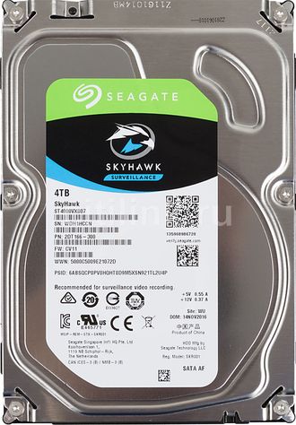 Жесткий диск SEAGATE Skyhawk ST4000VX007, 4Тб, HDD, SATA III, 3.5&quot;