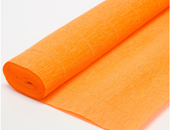 Гофрированная (креп) бумага 180 гр, Италия, цвет оранжевый, №581