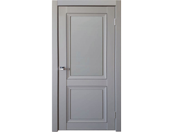 Межкомнатная дверь "Деканто ПДГ 1" вст.чер  barhat grey (глухая)