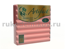 полимерная глина "Артефакт", цвет-шифон нежно-розовый(полупрозрачный), брус 50 гр.