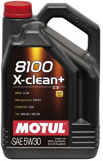 Масло моторное MOTUL 8100 X-Clean+ 5W-30 синтетическое 5 л.