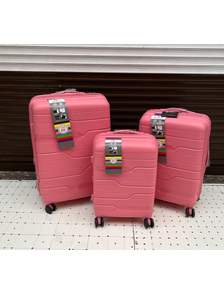 Комплект из 3х чемоданов Impreza Lyner Полипропилен S,M,L Розовый