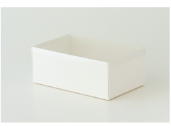 Коробка подарочная ВЫСОКАЯ 2П-В с Прозрачной крышкой (18*11* выс 7 см), Белая