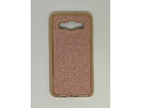Защитная крышка силиконовая Samsung Galaxy A3 с напылением розовое золото