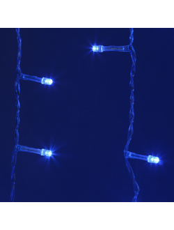 Световой занавес, 368 светодиодов, 1.5х1.5 м, 16 нитей, соединяемый (до 8 шт.), синий