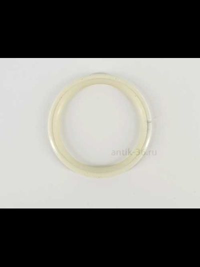 Кольцо круглое, с пластиком, 25 мм. Белый матовый