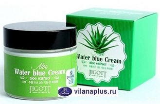 Jigott Крем для лица с Алоэ Успокаивающий Увлажняющий Aloe Water Blue Cream 70ml, 034094