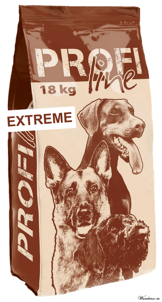 PREMIL PROFI LAINE EXTREME (ПРЕМИЛ ПРОФИ ЛАЙН ЭКСТРИМ )  корм с легко усвояемыми протеинами животного происхождения для  очень активных и рабочих собак всех пород и величины старше 8 месяцев с индейкой 18 КГ.