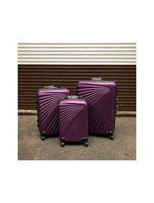 Комплект из 3х чемоданов Olard ABS S,M,L фиолетовый