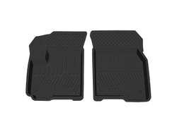Коврик салонный резиновый (черный) для Chevrolet Aveo (03-12) (передний ряд сидений) (Борт 4см)